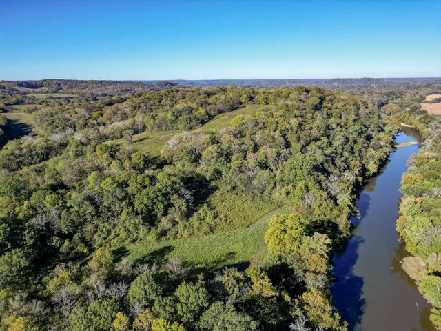 a view of a large green field
