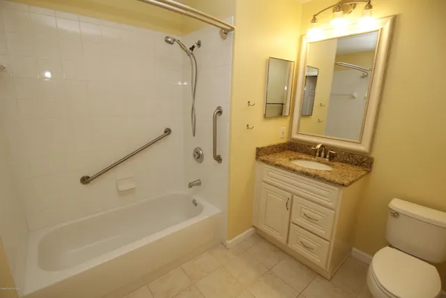 a view of a room that has a window in it