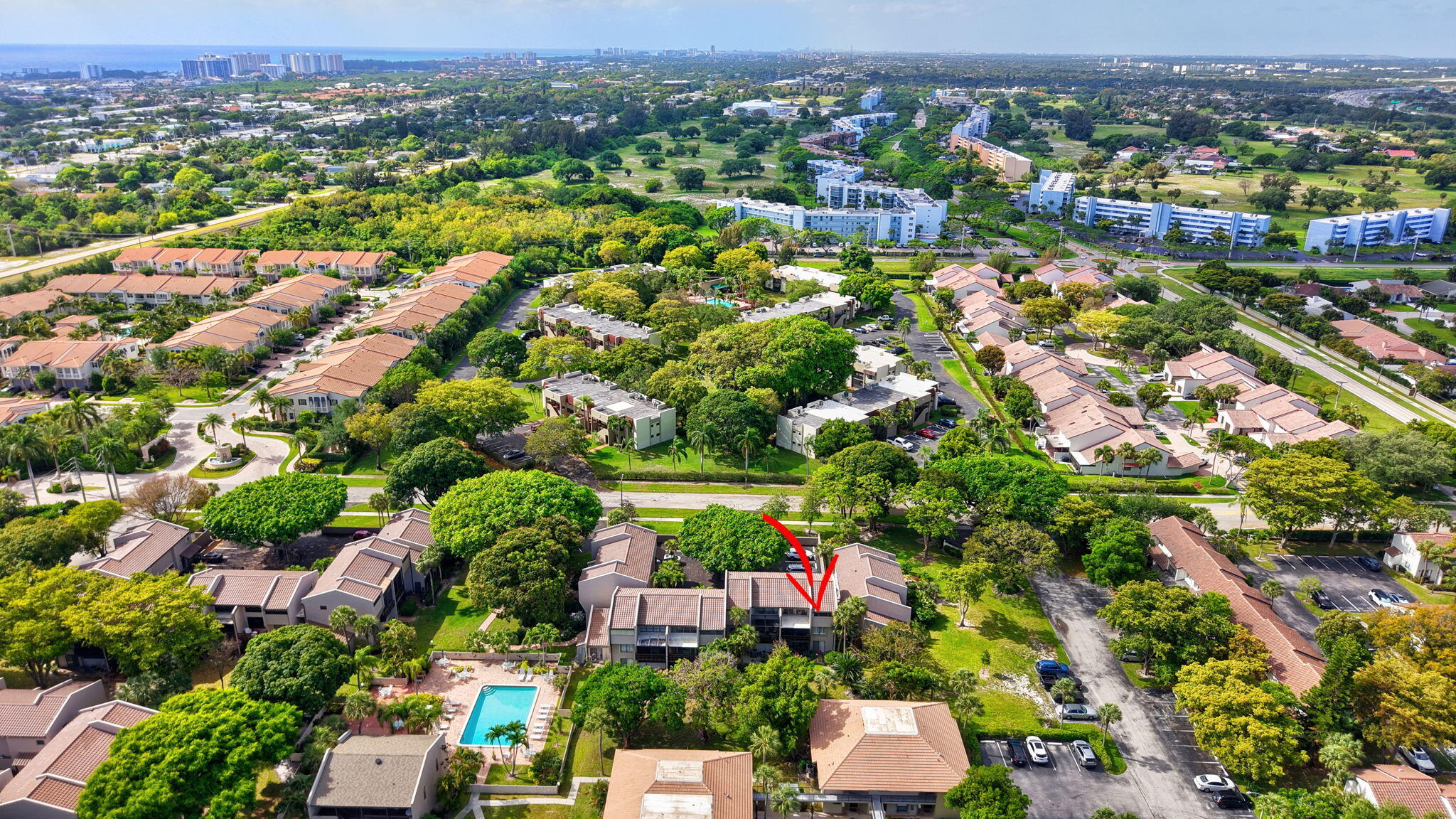 149 Northwest 70th Street, Unit 106C Boca Raton, FL 33487 - Photo 36 of 41 an aerial view of multiple house
