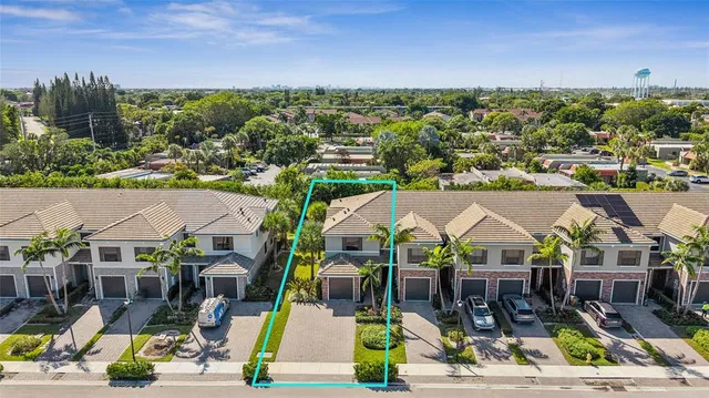 an aerial view of multiple house