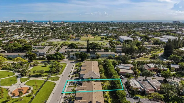 an aerial view of multiple house