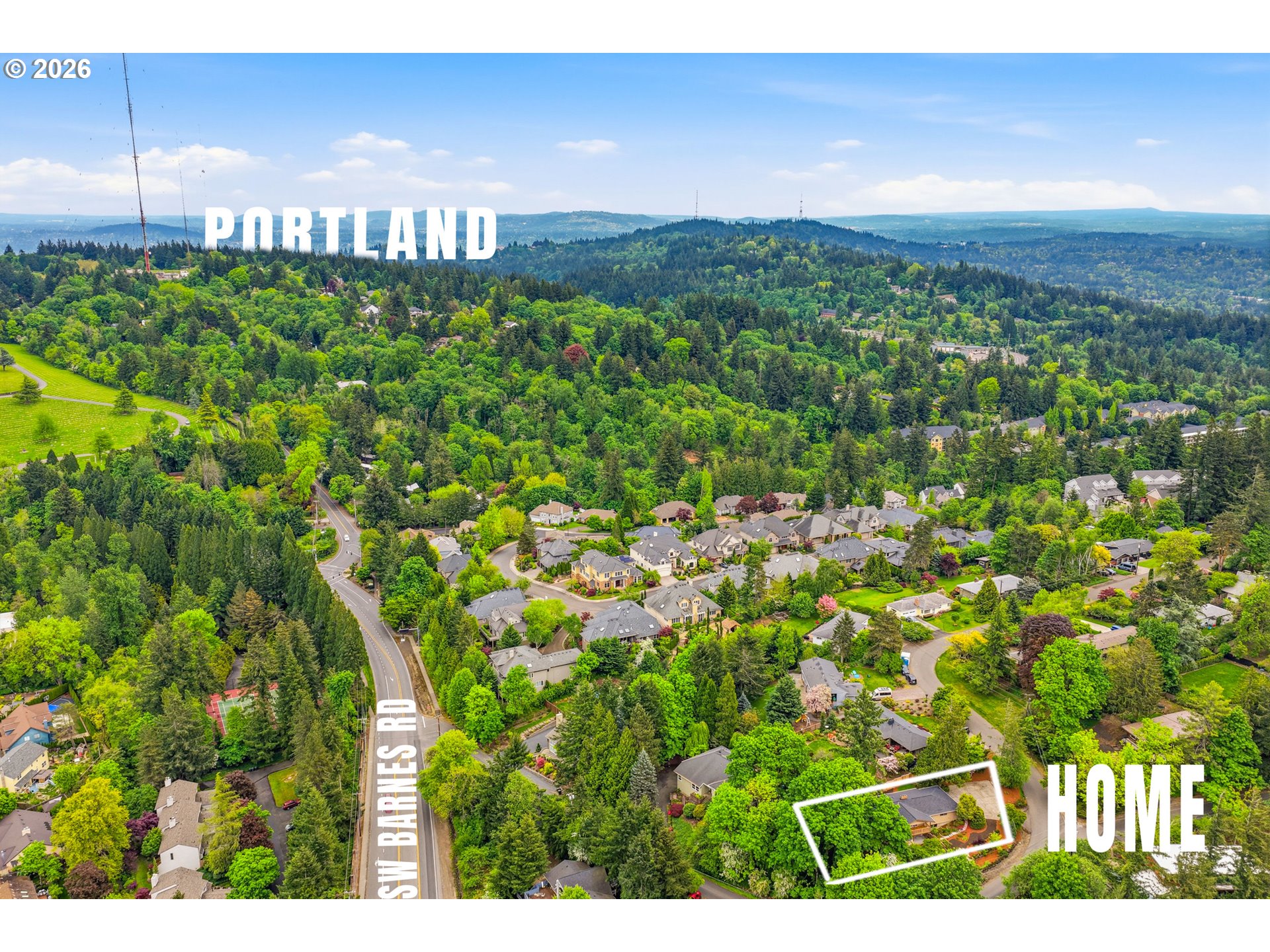 600 Southwest Viewmont Drive Portland, OR 97225 - Photo 46 of 47 Drone View/UAV