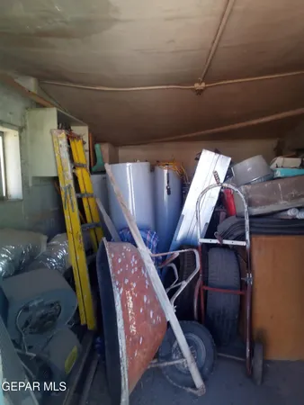 a close view of water heater room