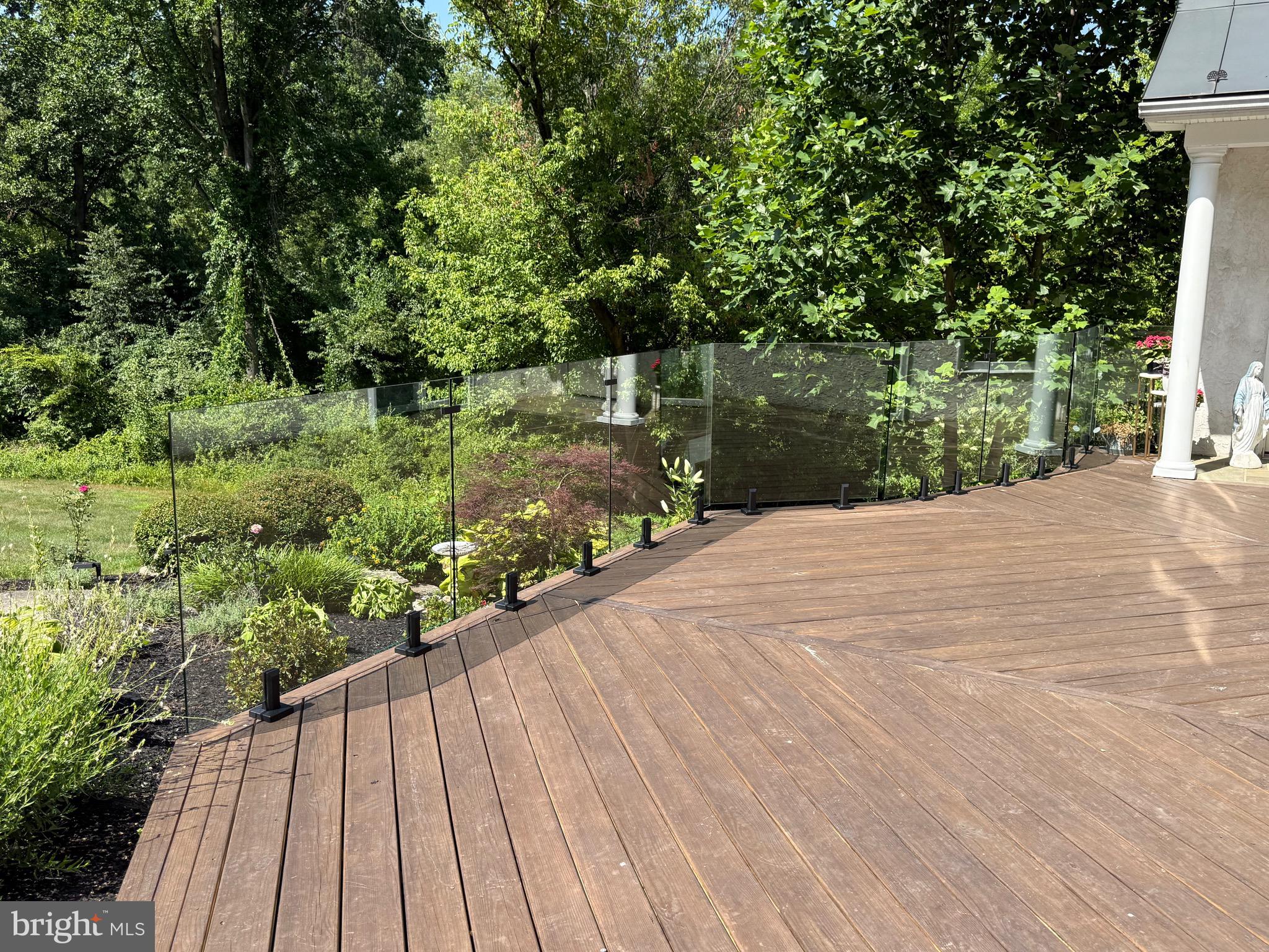3050 Aquetong Road New Hope, PA 18938 - Photo 48 of 56 New deck and seamless glass surround