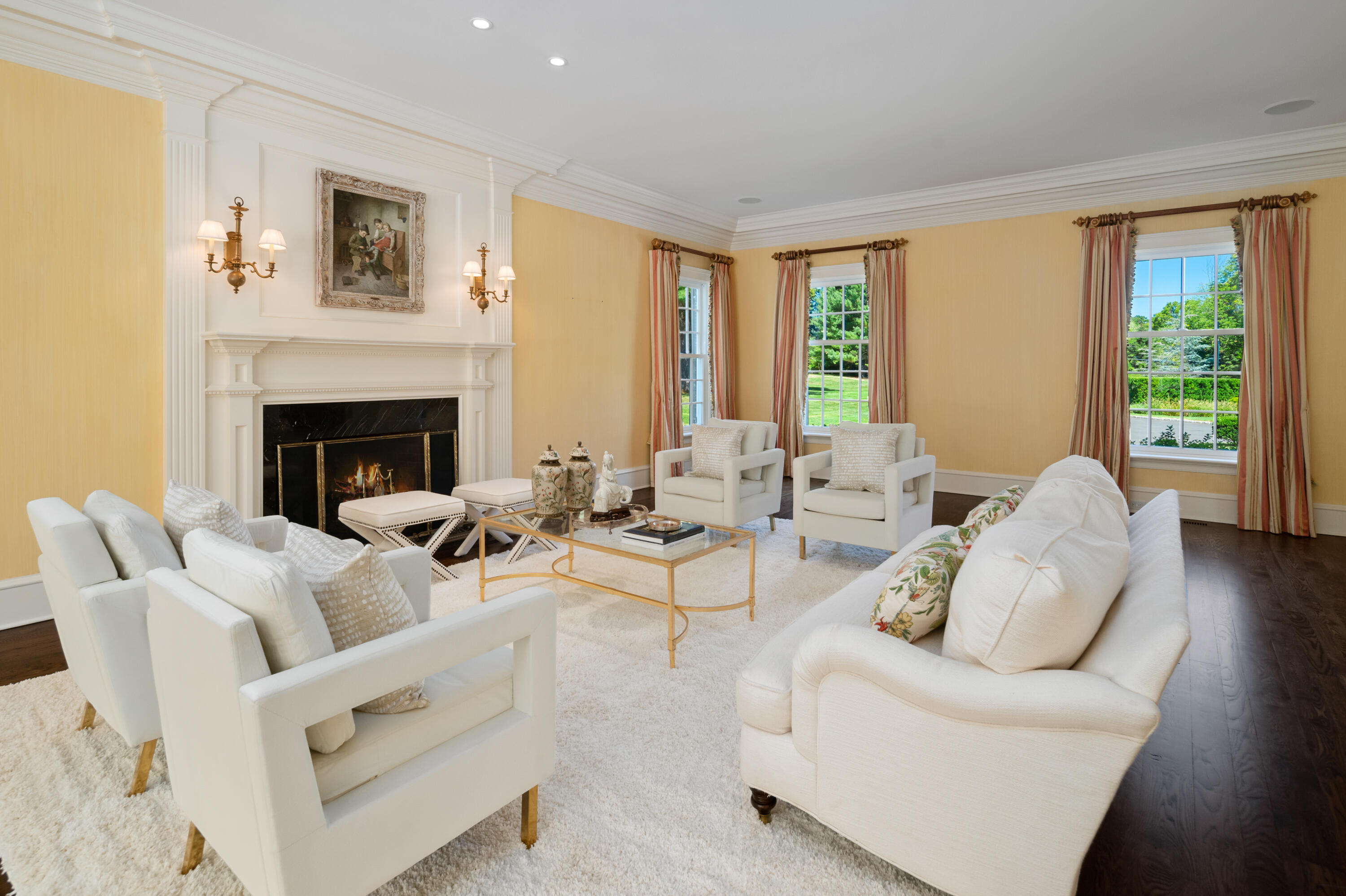 568 Frogtown Road New Canaan, CT 06840 - Photo 11 of 40 Living Room with Fireplace