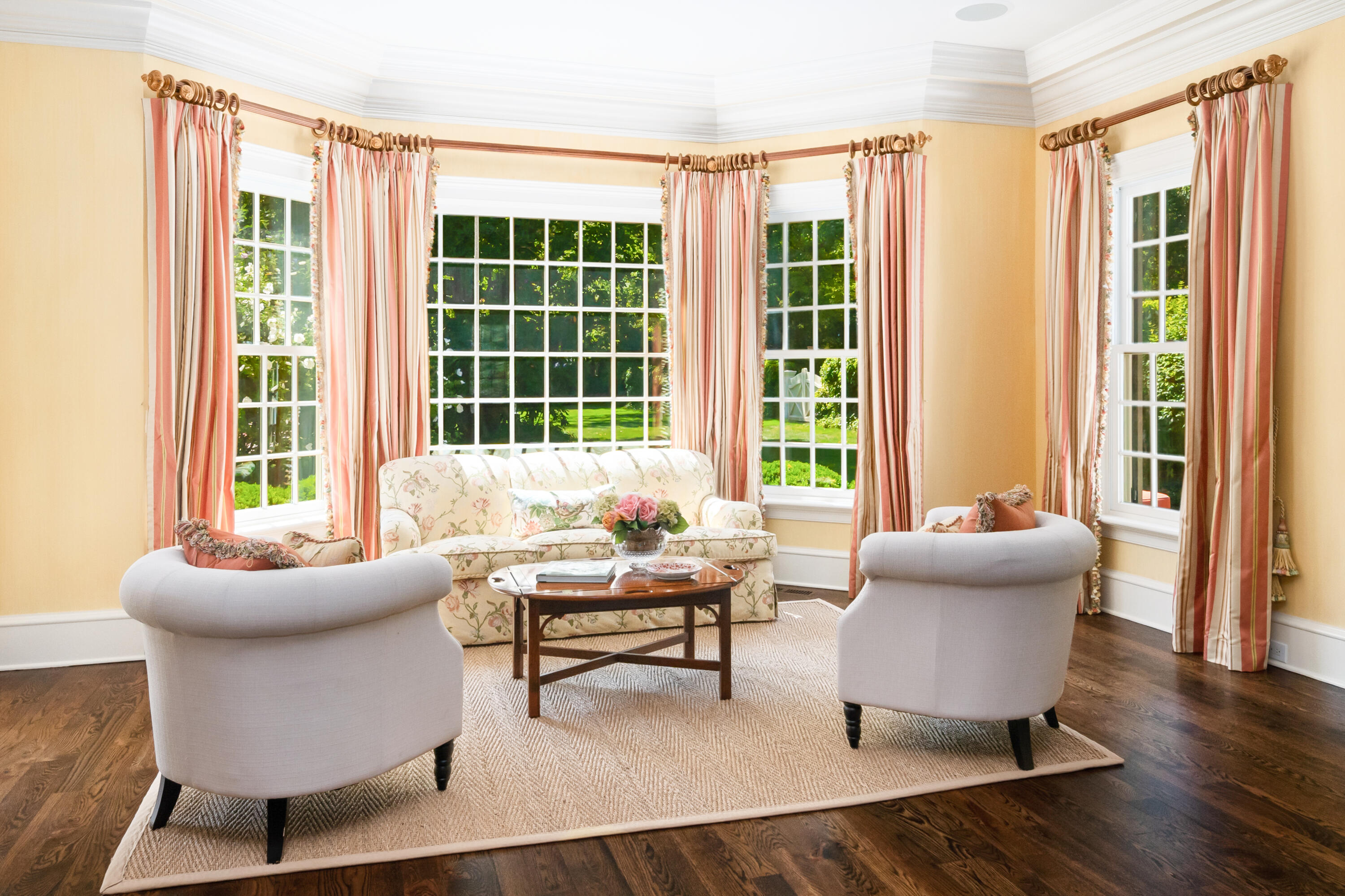 568 Frogtown Road New Canaan, CT 06840 - Photo 12 of 40 Living Room and Bay Window