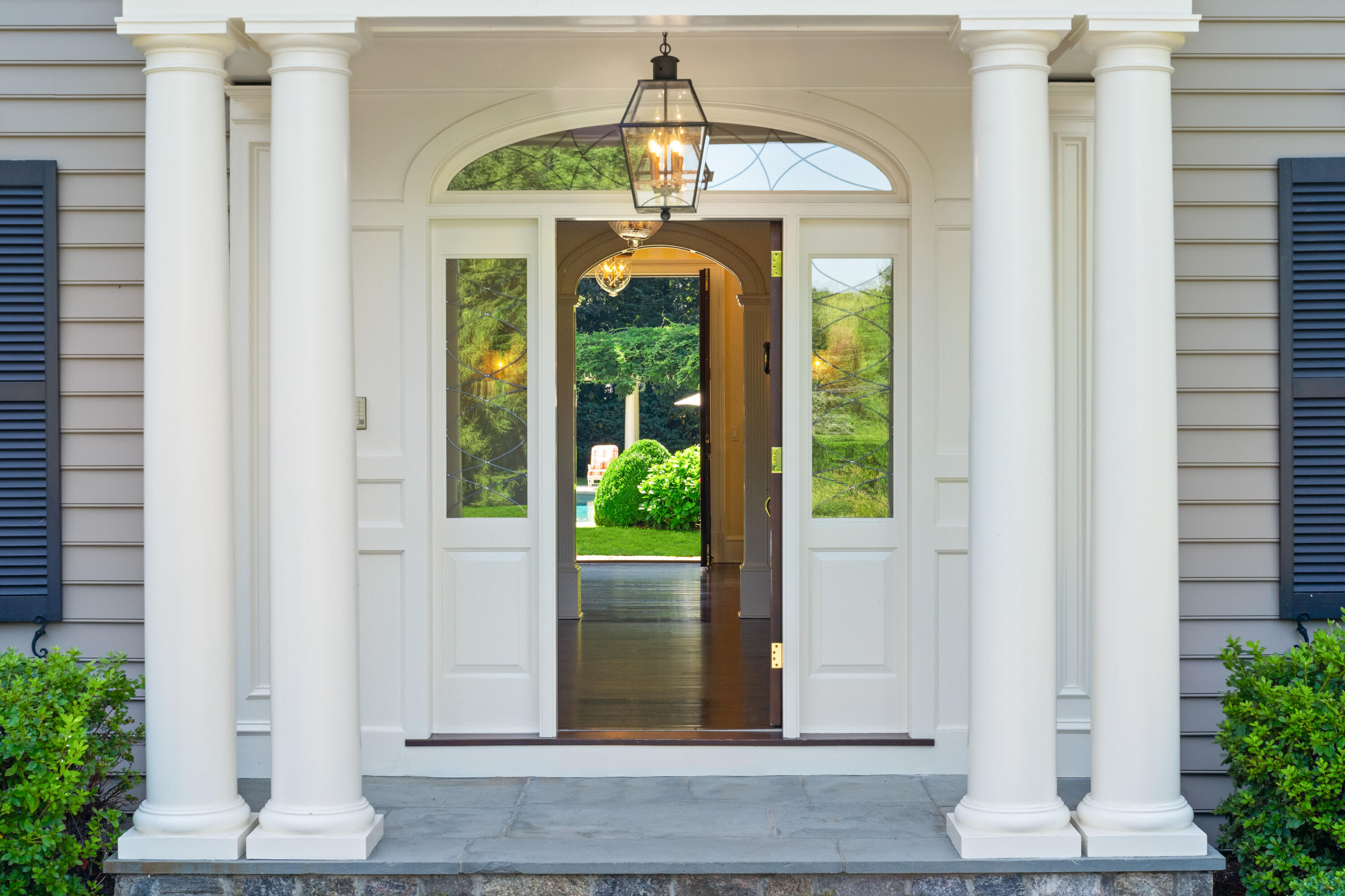 568 Frogtown Road New Canaan, CT 06840 - Photo 4 of 40 Front Entrance with View to Backyard