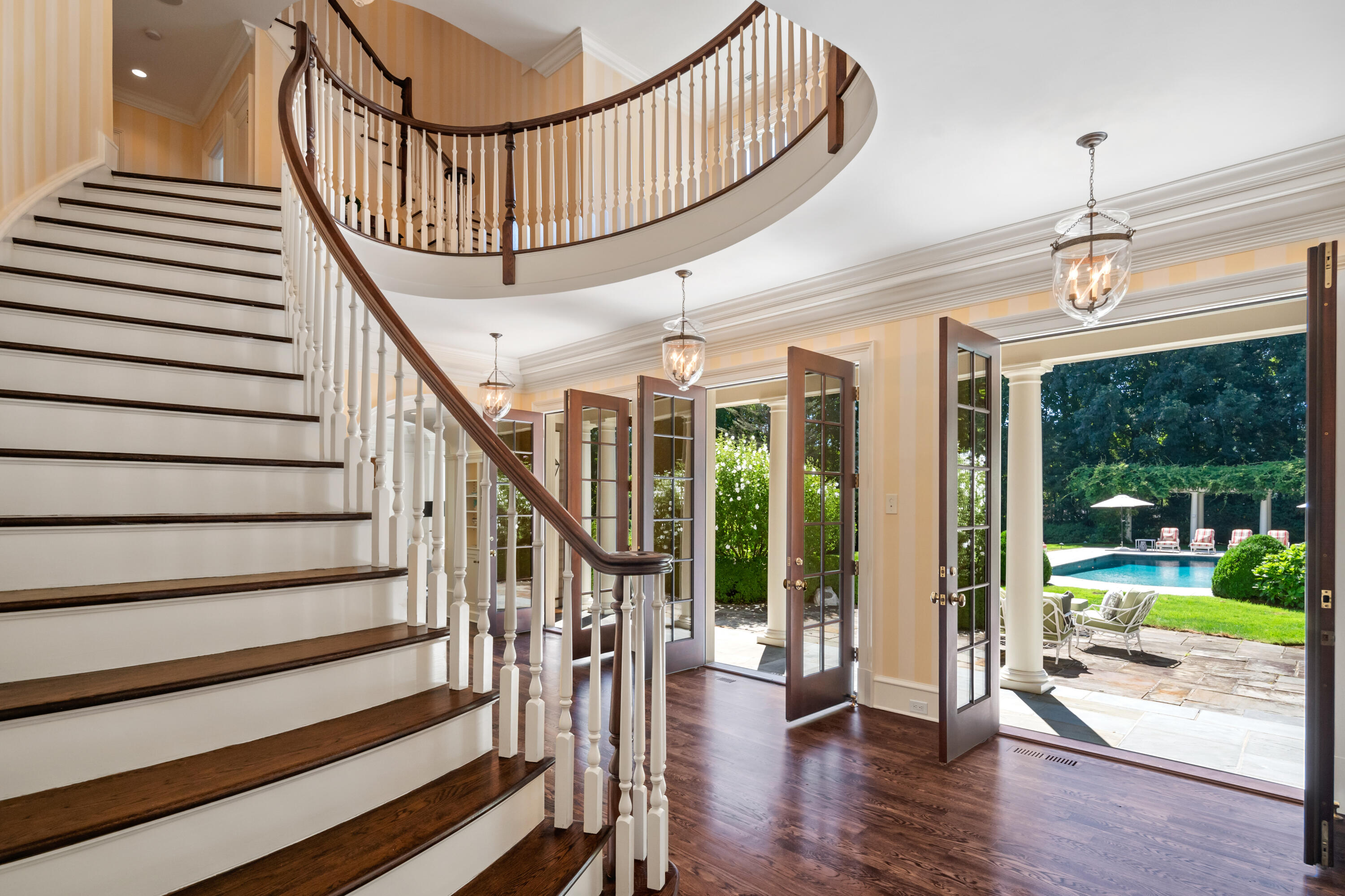 568 Frogtown Road New Canaan, CT 06840 - Photo 6 of 40 Elliptical Staircase
