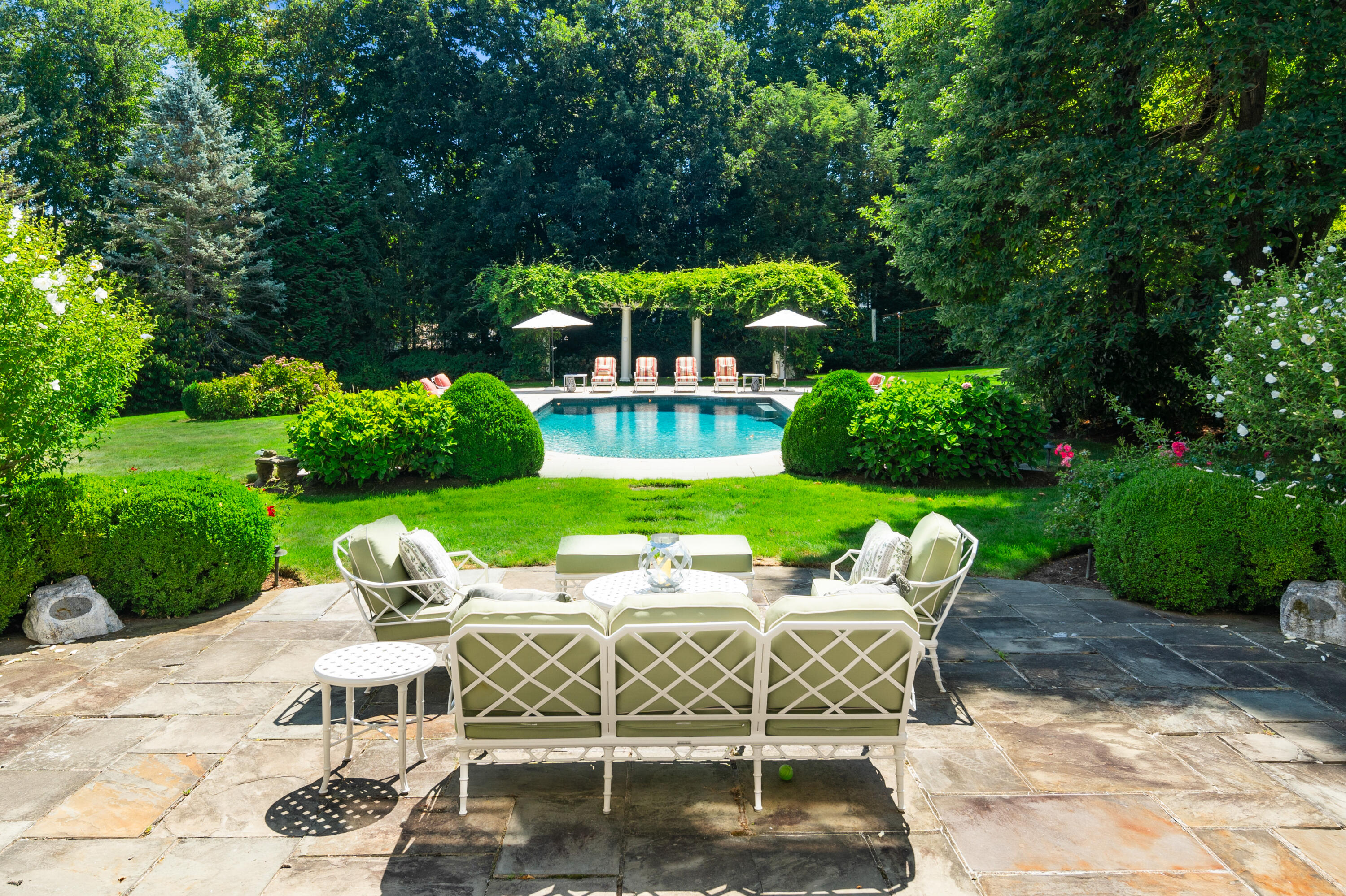 568 Frogtown Road New Canaan, CT 06840 - Photo 7 of 40 Back Patio and 20' x 40' pool