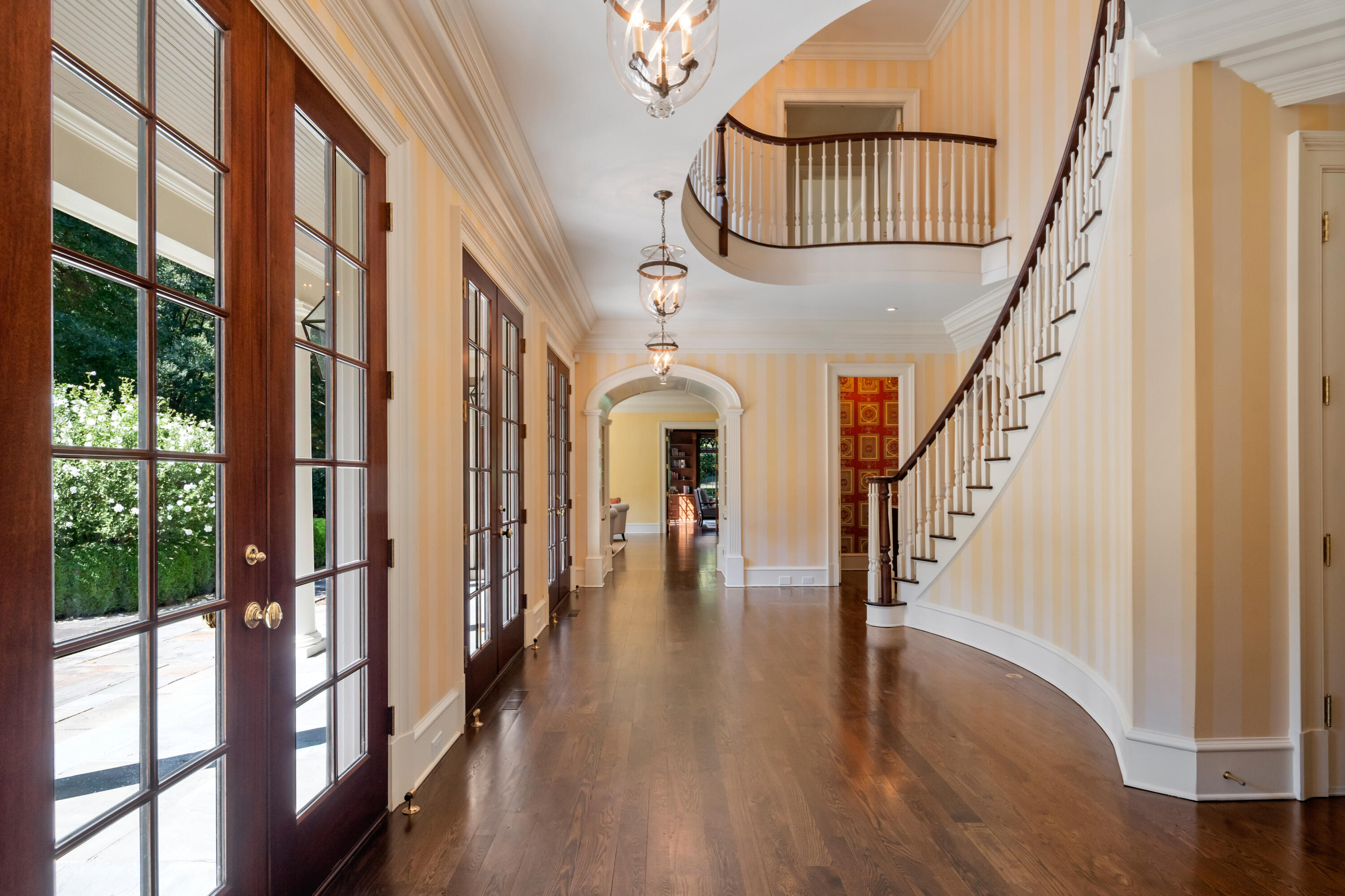 568 Frogtown Road New Canaan, CT 06840 - Photo 9 of 40 Solarium/Hallway with French Doors