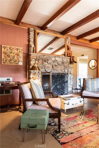 a living room filled with furniture