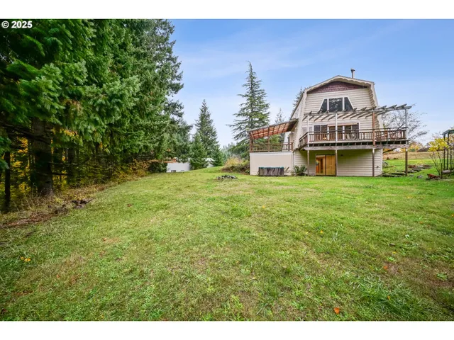 a house view with a garden space