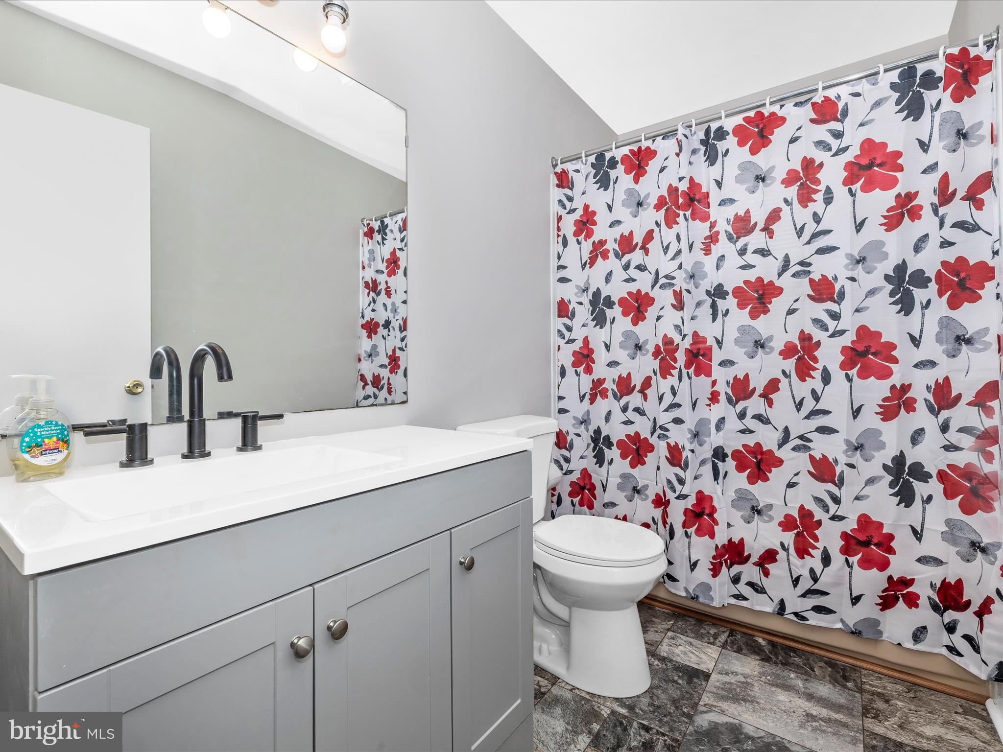20731 Emerald Drive Hagerstown, MD 21742 - Photo 29 of 54 a bathroom with a sink toilet and shower curtain