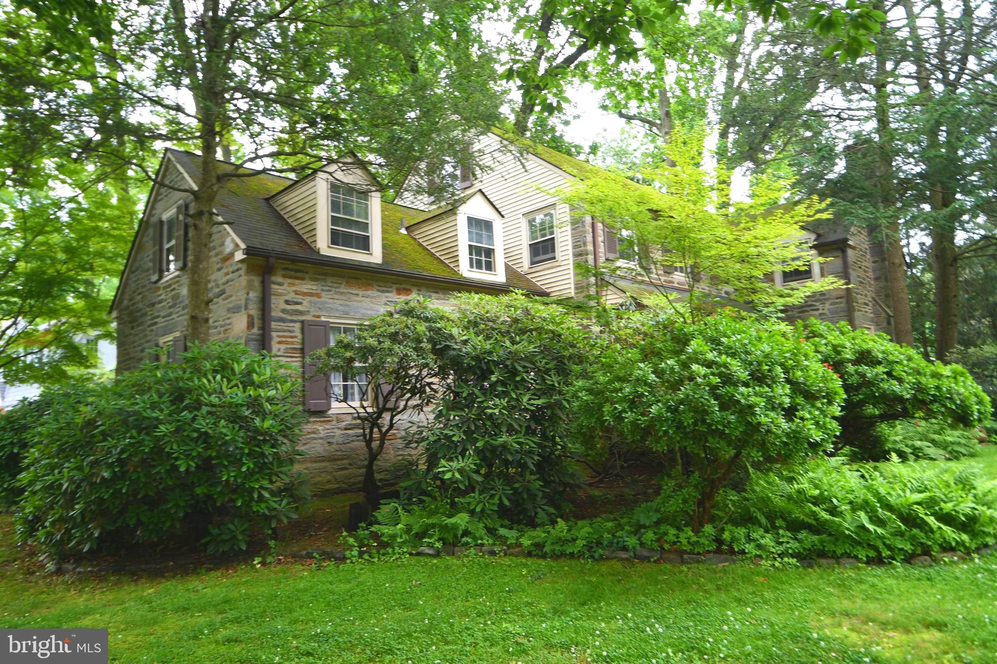 120 Hewett Road Wyncote, PA 19095 - Photo 40 of 44 a view of a white house next to a yard with plants and large trees
