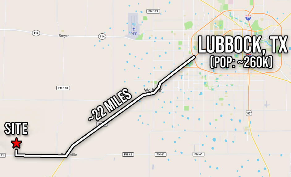 5982 Tiger Road Ropesville, TX 79358 - Photo 10 of 11 to lubbock with site label (1)