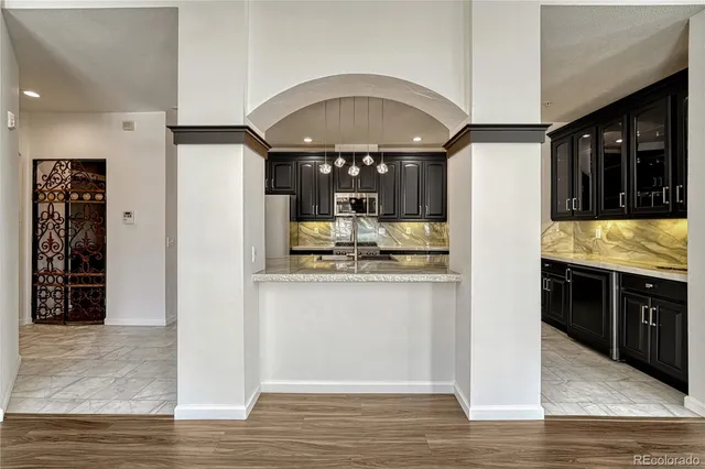 a view of livingroom with furniture and wooden floor