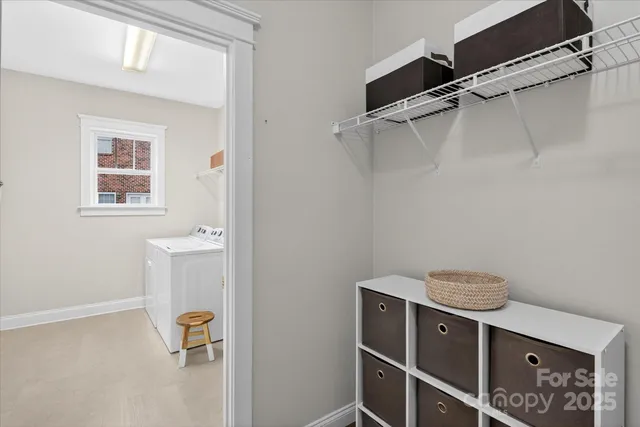 a room with storage and utility