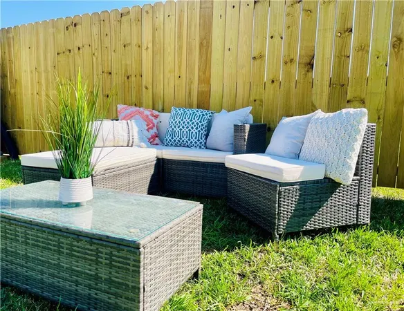 a view of outdoor space with seating space