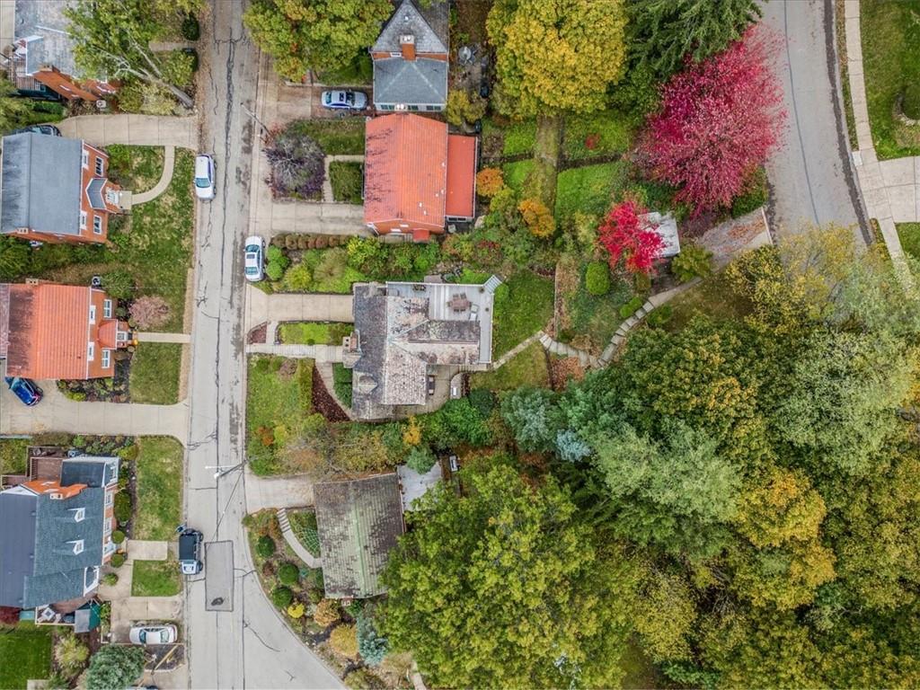 21 Marquette Road Pittsburgh, PA 15229 - Photo 41 of 44 an aerial view of a house with a yard and fountain