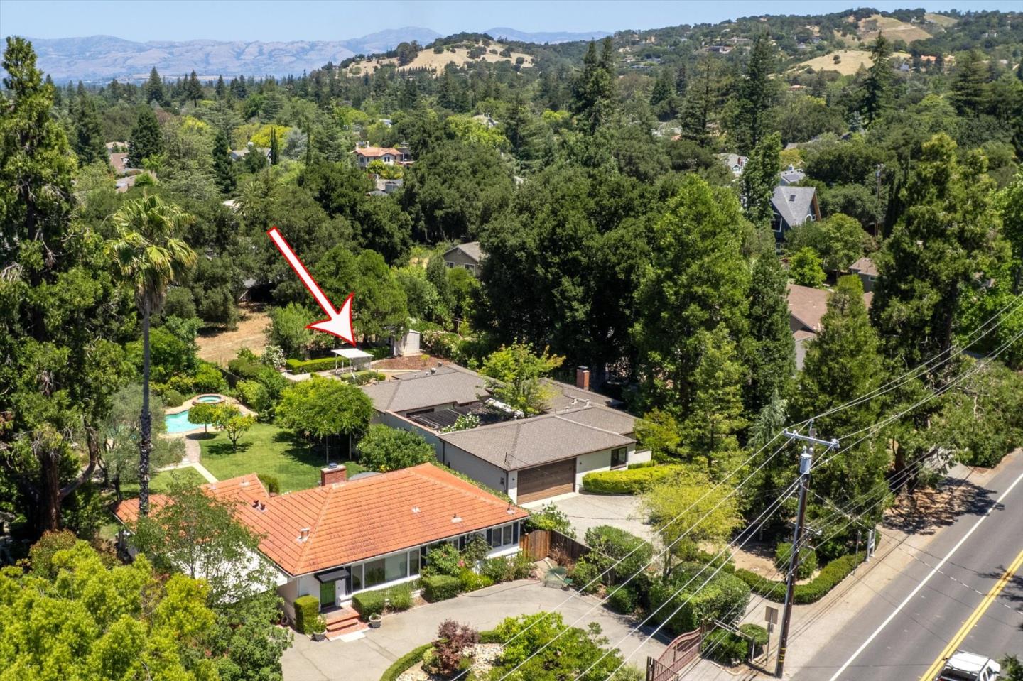 16899 Kennedy Road Los Gatos, CA 95032 - Photo 59 of 61 an aerial view of a house with a yard