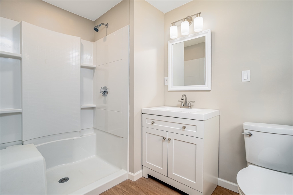 477 Salisbury Street Worcester, MA 01609 - Photo 19 of 42 a bathroom with a sink a toilet and shower