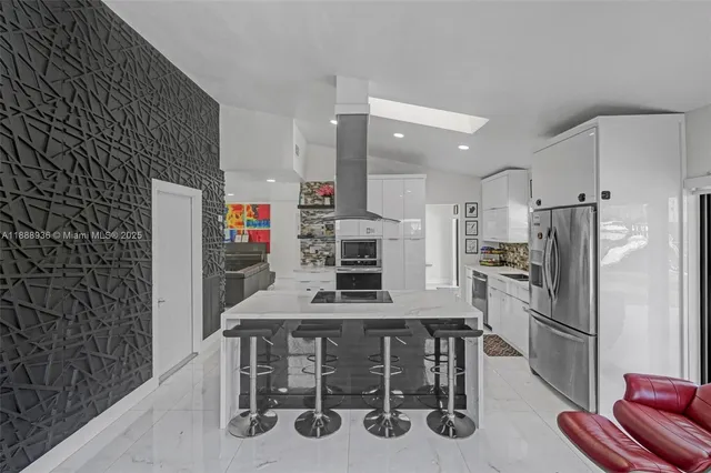 a view of a house with swimming pool and porch with furniture