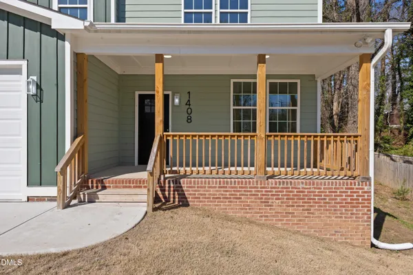 front view of a house with a porch