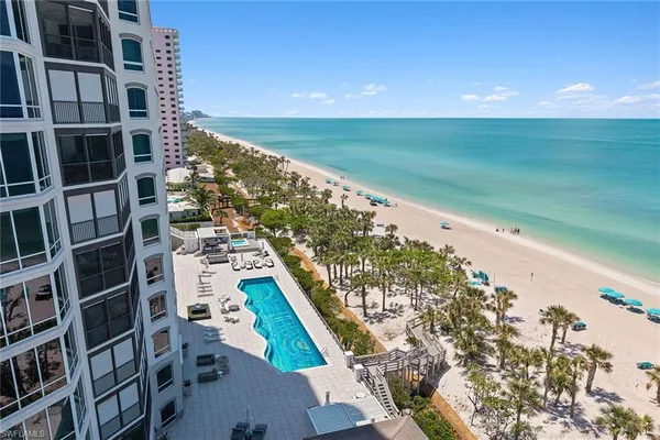 a city view with tall buildings