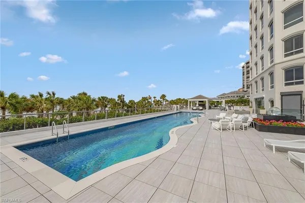 a view of a terrace with chairs