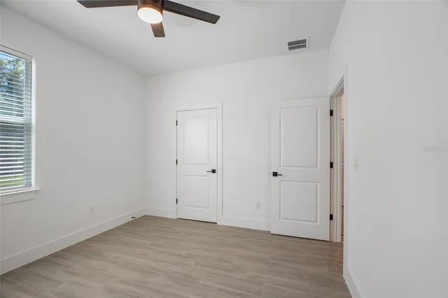 an empty room with a window