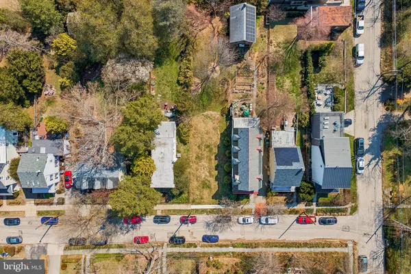 an aerial view of multiple house