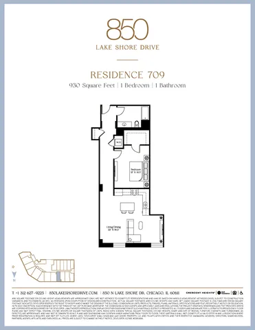 $395,000 | 850 North Lake Shore Drive, Unit 709, Chicago, IL 60611