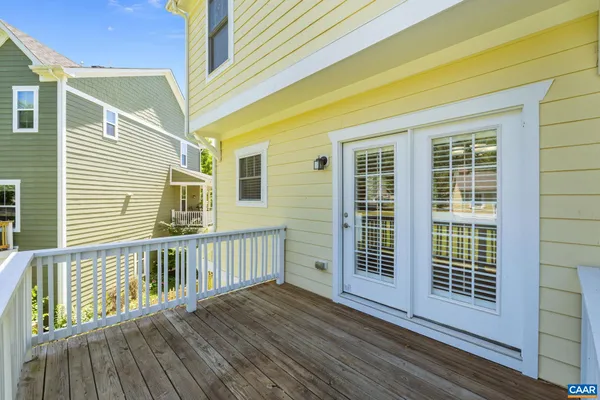 a view of a wooden deck