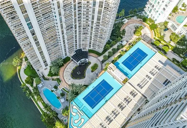 a bird view of swimming pool