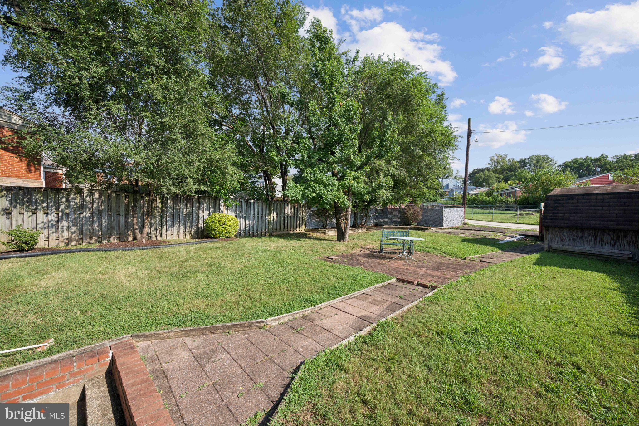 4329 H Street Southeast Washington, DC 20019 - Photo 29 of 34 Large, flat, grassy backyard with patio