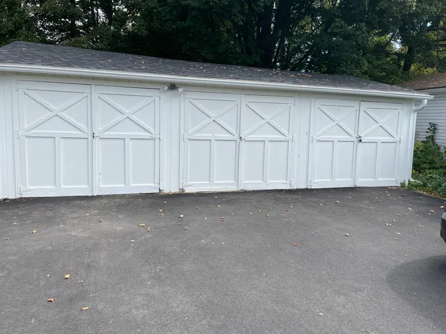 a view of wooden wall