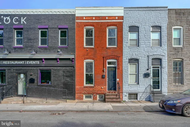 front view of a brick building