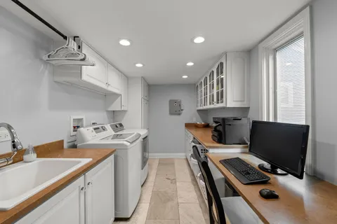 a view of a golf course with a lake