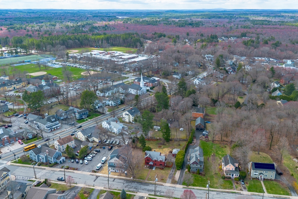 34 Fletcher Road Bedford, MA 01730 - Photo 42 of 42 an aerial view of lake residential house and outdoor space