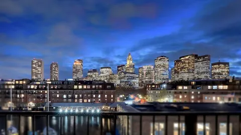 a view of a balcony with city view