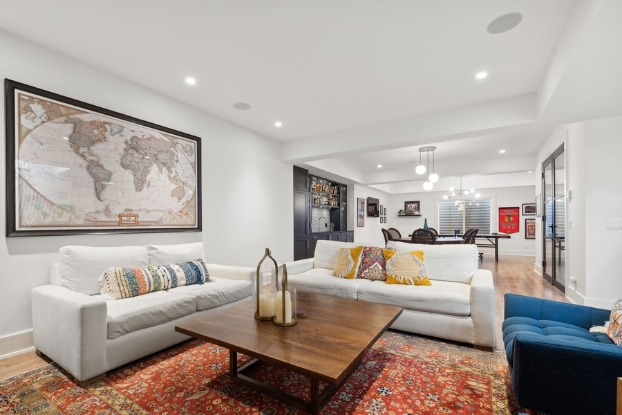 240 Raleigh Road Kenilworth, IL 60043 - Photo 54 of 71 a living room with furniture and view of kitchen