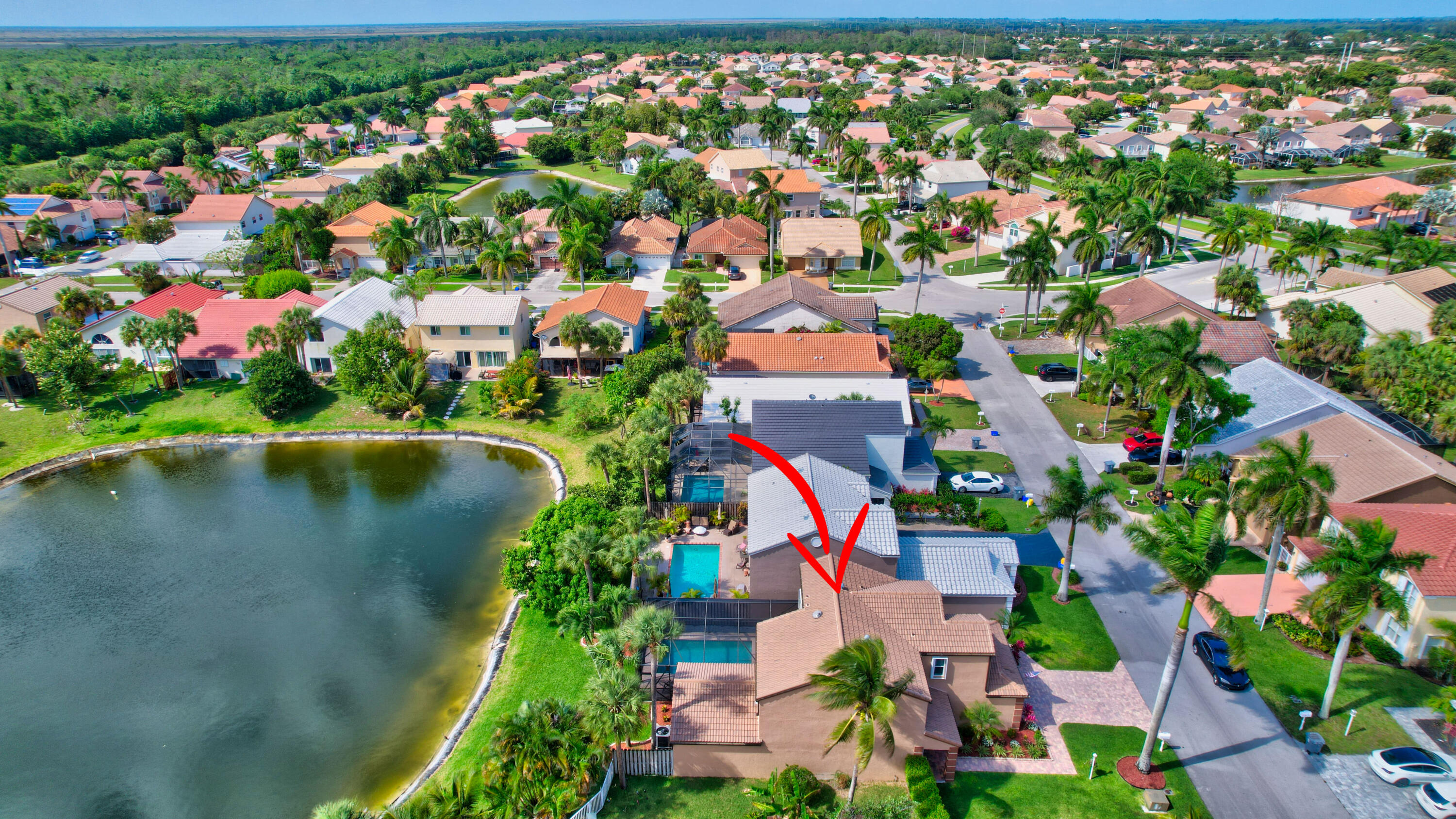 21411 Millbrook Court Boca Raton, FL 33498 - Photo 57 of 66 Aerial view of home