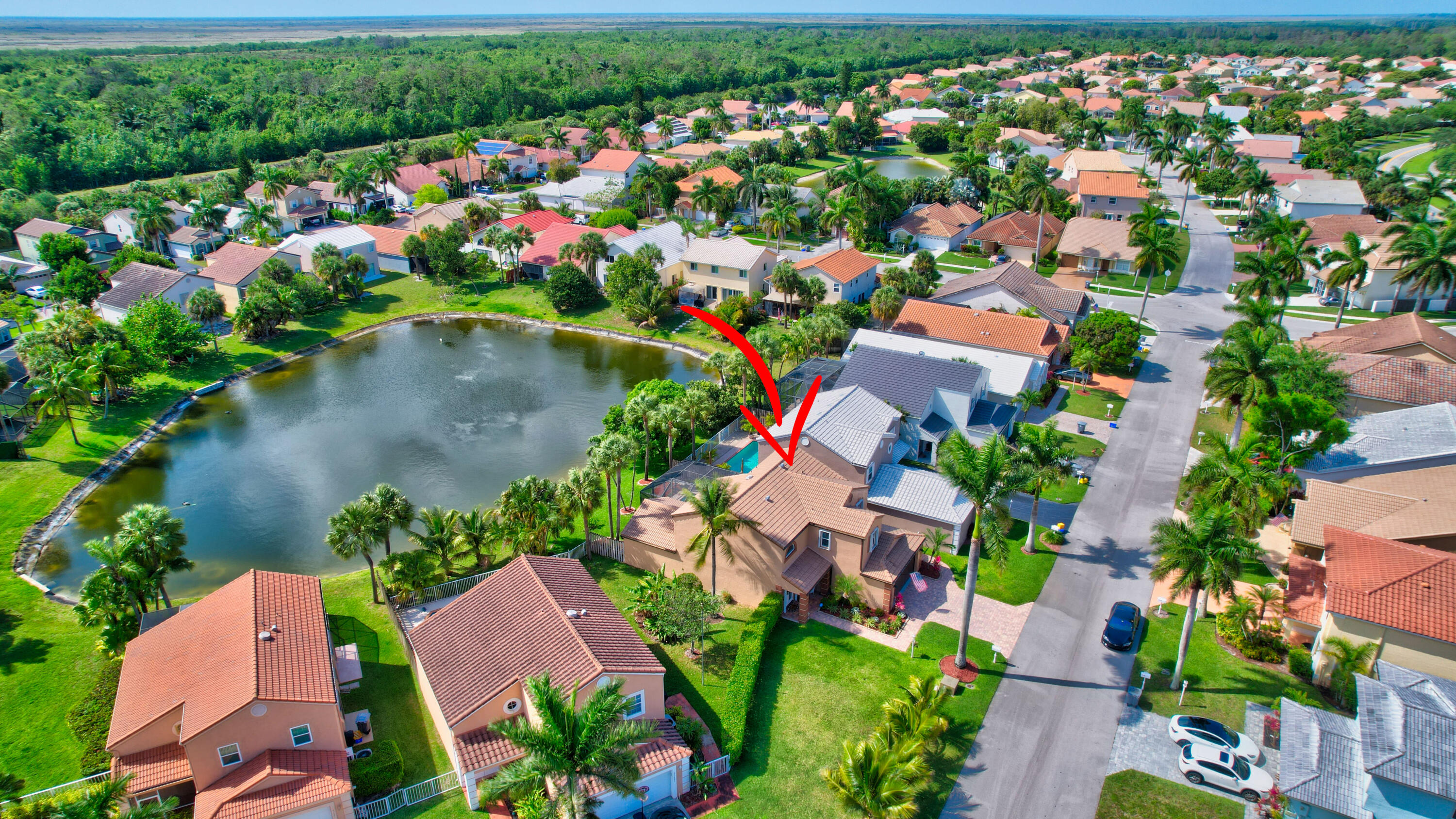 21411 Millbrook Court Boca Raton, FL 33498 - Photo 58 of 66 Aerial view of home