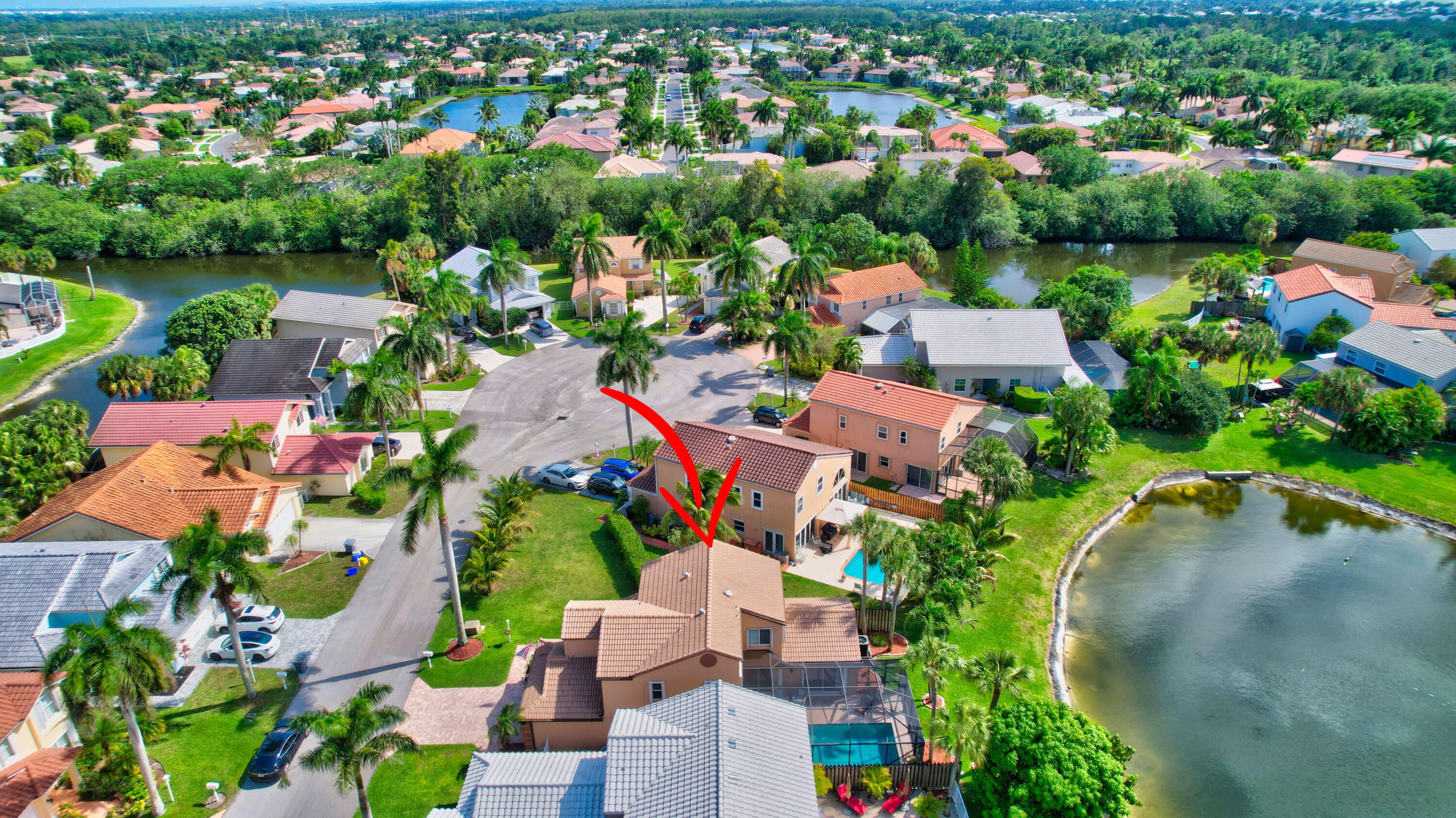 21411 Millbrook Court Boca Raton, FL 33498 - Photo 61 of 66 Aerial view of home