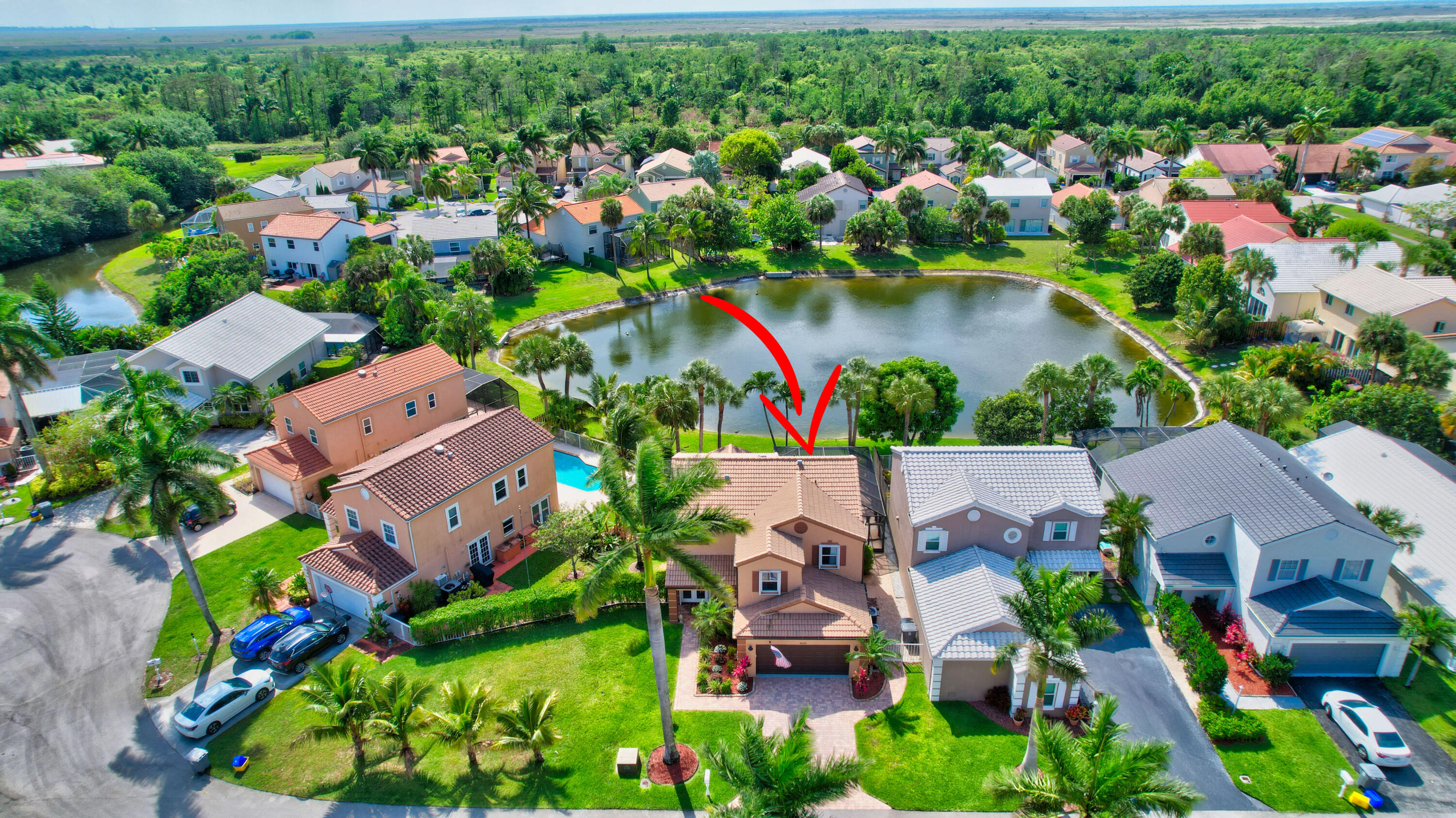 21411 Millbrook Court Boca Raton, FL 33498 - Photo 63 of 66 Aerial view of home