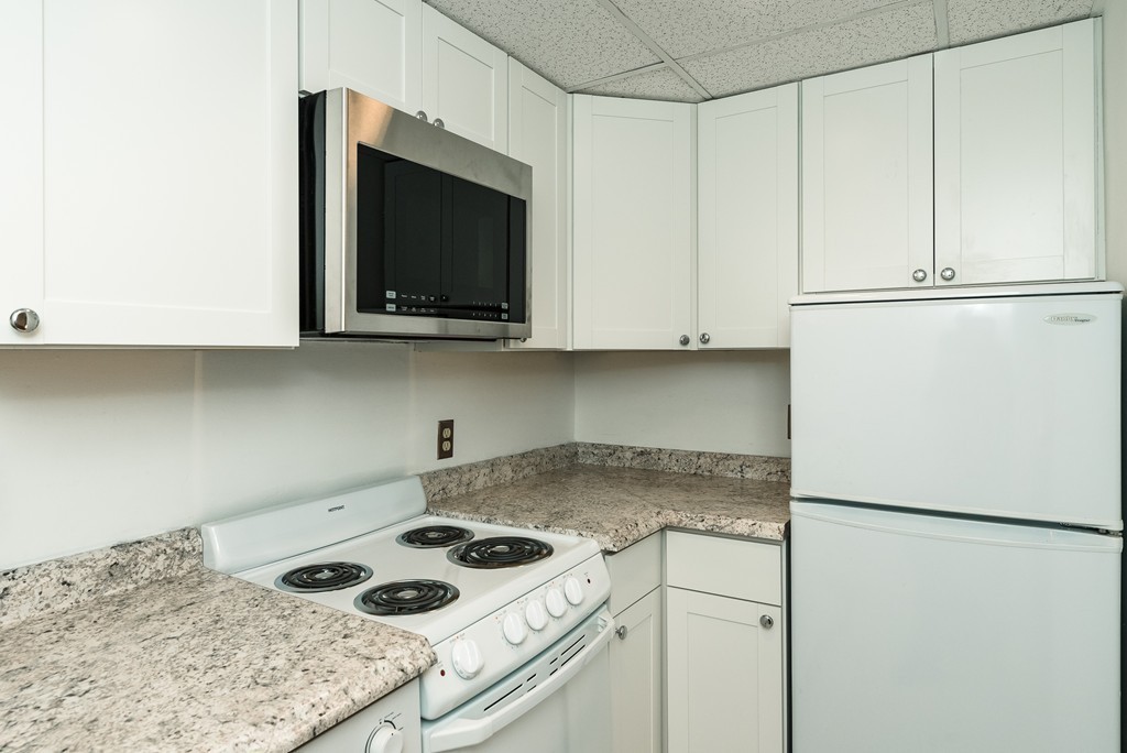 464 Commonwealth Avenue, Unit 38 Boston, MA 02215 - Photo 10 of 16 a kitchen with a stove and a microwave