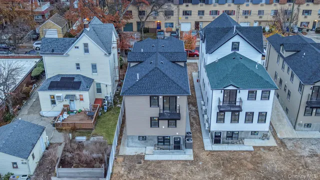 an aerial view of multiple houses