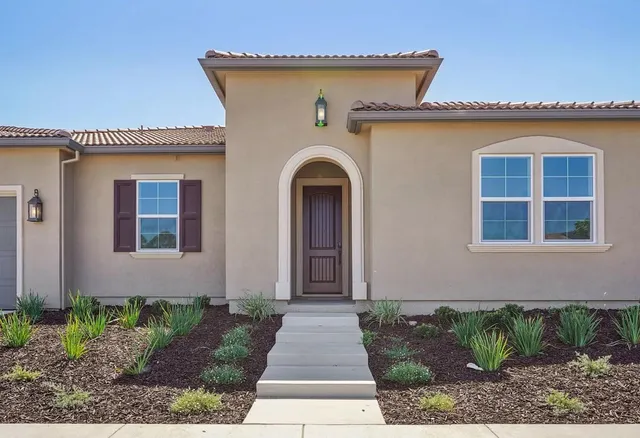 a front view of a house