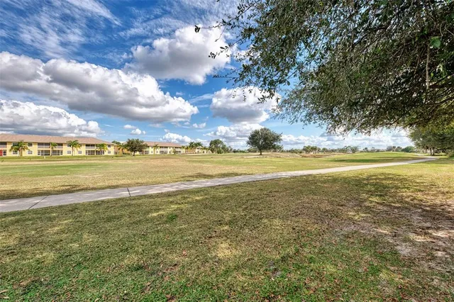 a view of an ocean and a building