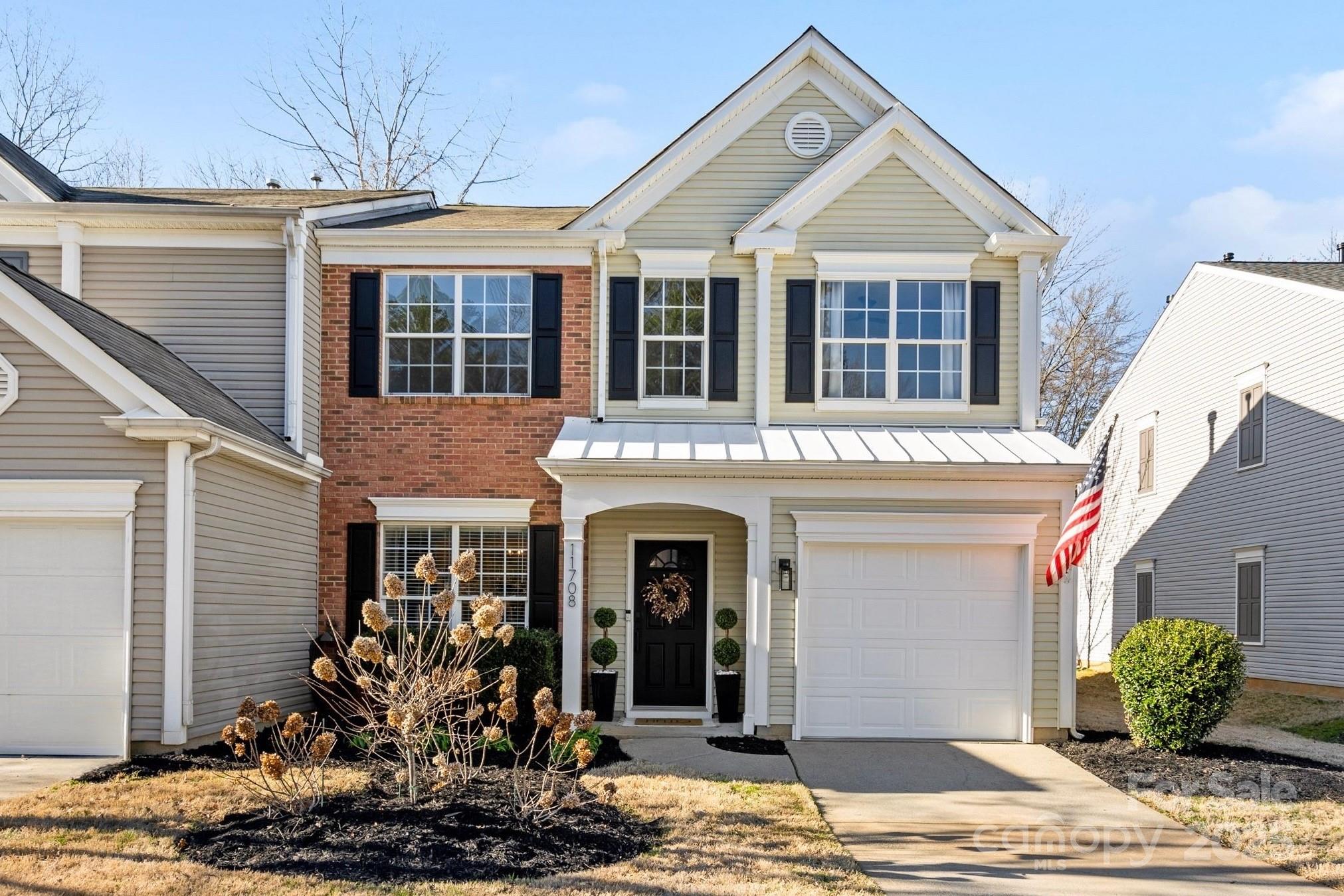 a front view of a house